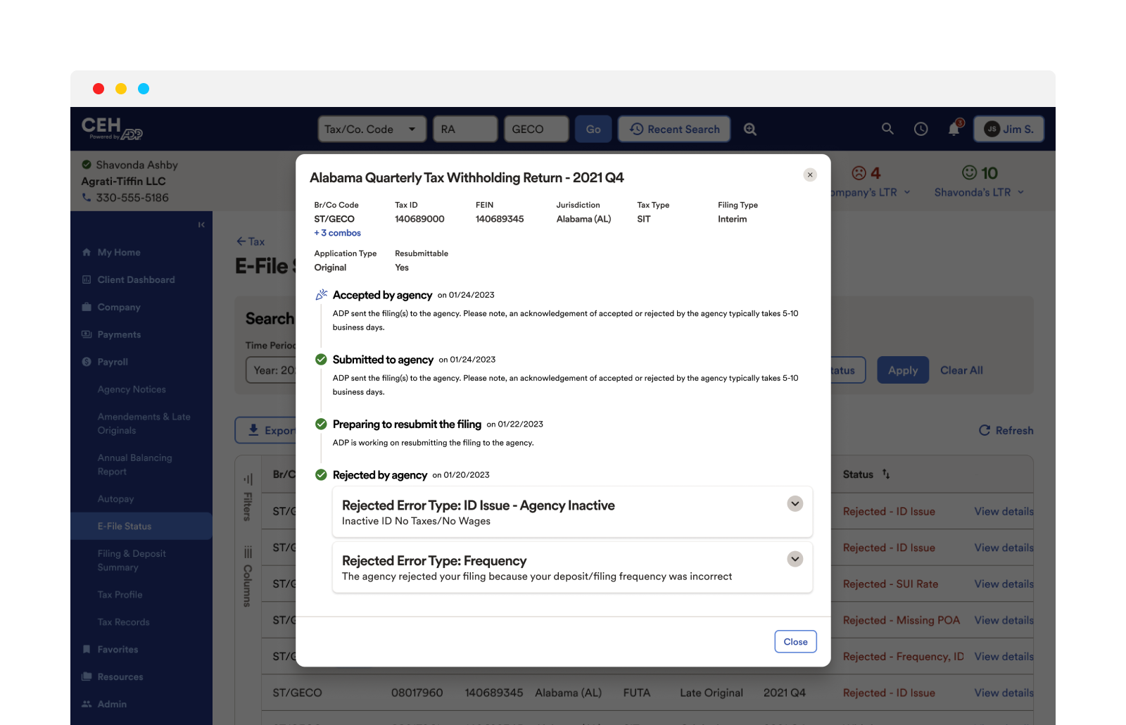 E-File Status thumbnail